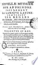 Nouvelle méthode pour apprendre facilement... la langue latine...