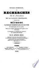 Nouvelle orthologie; ou, Recherches sur les articulations de la langue française