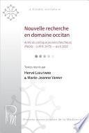 Nouvelle recherche en domaine occitan