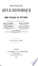 Nouvelle revue historique de droit français et étranger