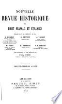 Nouvelle revue historique de droit français et étranger