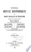 Nouvelle revue historique de droit français et étranger