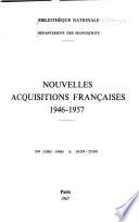 Nouvelles acquisitions françaises, 1946-1957