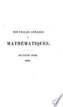 Nouvelles annales de mathématiques