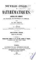 Nouvelles annales de mathématiques