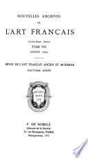 Nouvelles archives de l'art français
