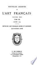 Nouvelles archives de l'art français