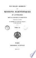 Nouvelles Archives des missions scientifiques et littéraires
