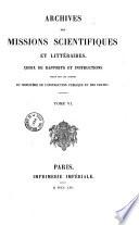 Nouvelles Archives des missions scientifiques et littéraires