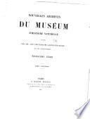 Nouvelles archives du Muséum d'histoire naturelle
