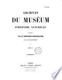 Nouvelles archives du Muséum d'histoire naturelle