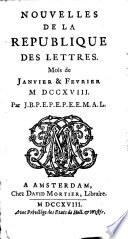 Nouvelles de la republique des lettres