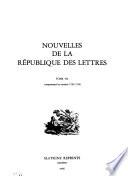 Nouvelles de la république des lettres