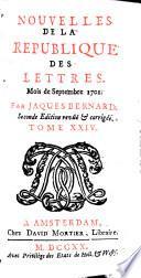 Nouvelles de la Republique des lettres