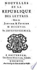 Nouvelles de la république des lettres