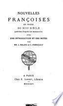 Nouvelles françoises du XIIIe siècle