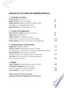 Nouvelles lectures de Georges Bataille