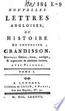 Nouvelles lettres angloises, ou Histoire du chevallier Grandisson