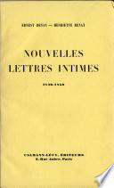 Nouvelles lettres intimes 1846-1850