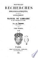 Nouvelles recherches bibliographiques