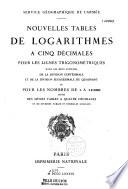 Nouvelles tables de logarithmes