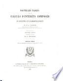 Nouvelles tables pour les calculs d'intérêts composés d'annuités et d'amortissement