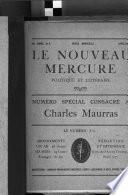 Numéro spécial consacré à Charles Maurras
