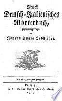 Nuovo dizionario italiano-tedesco, tedesco-italiano0