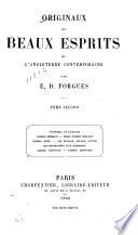 O'Connell et O'Connor. J. Grimaldi. P. B. Shelley. T. Hood. Sir E. Bulwer Lytton. Les confessions d'un humoriste. A. Tennyson. R. Browning