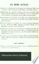 Obituarium Sancti Johannis