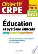 Objectif CRPE Éducation et système éducatif 2018