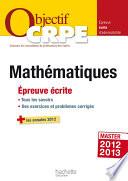 Objectif CRPE Epreuve écrite de maths