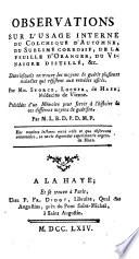 Observations sur l'usage interne du colchique d'automne, du sublimé corrosif, de la feuille d'oranger, du vinaigre distillé, &c