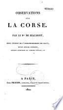 Observations sur la Corse