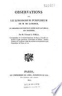 Observations sur le limodorum purpureum de M. de Lamarck
