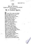 Ode de Mr. de Voltaire expliquée par son auteur dans trois lettres addresses à son eminence Mr. le cardinal Querini