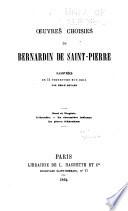 Oeuvres choisies de Bernardin de Saint-Pierre ...