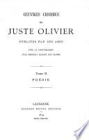 Oeuvres choisies de Juste Olivier0