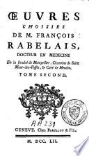 Oeuvres choisies de M. François Rabelais