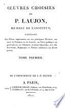 Oeuvres choisies de P. Laujon, membre de l'Institut
