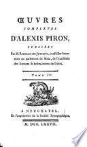 Oeuvres completes d'Alexis Piron,