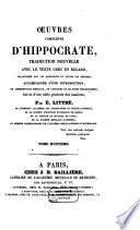 Oeuvres complètes ¬d'¬Hippocrate
