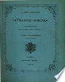 Oeuvres complètes de Bartolomeo Borghesi