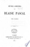 Oeuvres complètes de Blaise Pascal