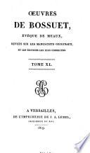 Oeuvres completes de Bossuet, évéque de Meaux
