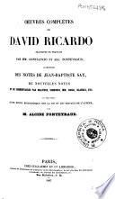 Oeuvres complètes de David Ricardo