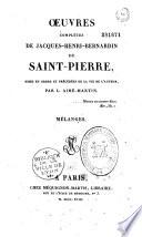 Oeuvres complètes de Jacques-Henri-Bernardin de Saint-Pierre