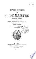 Oeuvres complètes de Joseph de Maistre