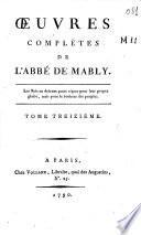Oeuvres complètes de l'Abbé de Mably