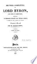 Oeuvres complètes de Lord Byron